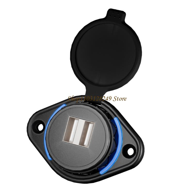 Outdoor Power Double Adapter - N5KD Double Port 5V 3.1A อะแดปเตอร์ชาร์จเร็วสำหรับรถจักรยานยนต์อุปกรณ์ตั้งแคมป์