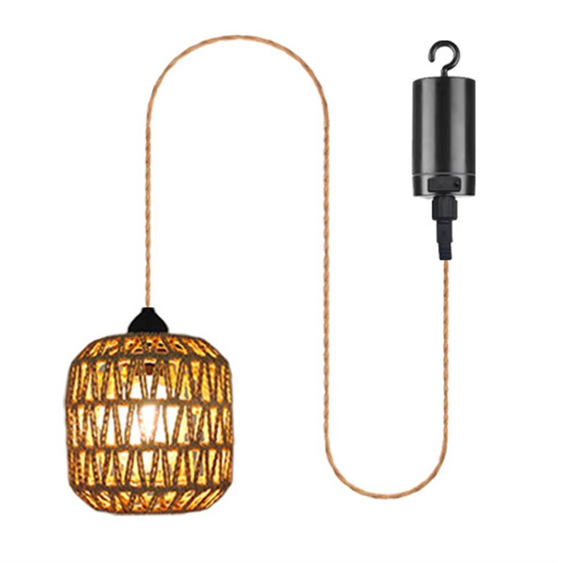 Outdoor Power For Gazebo - โคมไฟระย้ากลางแจ้งแบบใช้แบตเตอรี่ TFORU, โคมไฟห้อยทำจากหวายสานสำหรับศาลาพักผ่อน, ไฟระเบียงเพอร์โกลา - ของตกแต่งภายในและภายนอก