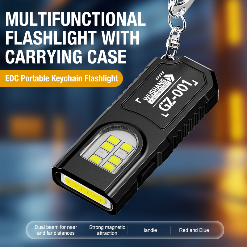 Outdoor Power Usb - ไฟฉายพกพาแบบพวงกุญแจ LED COB ชาร์จ USB ได้