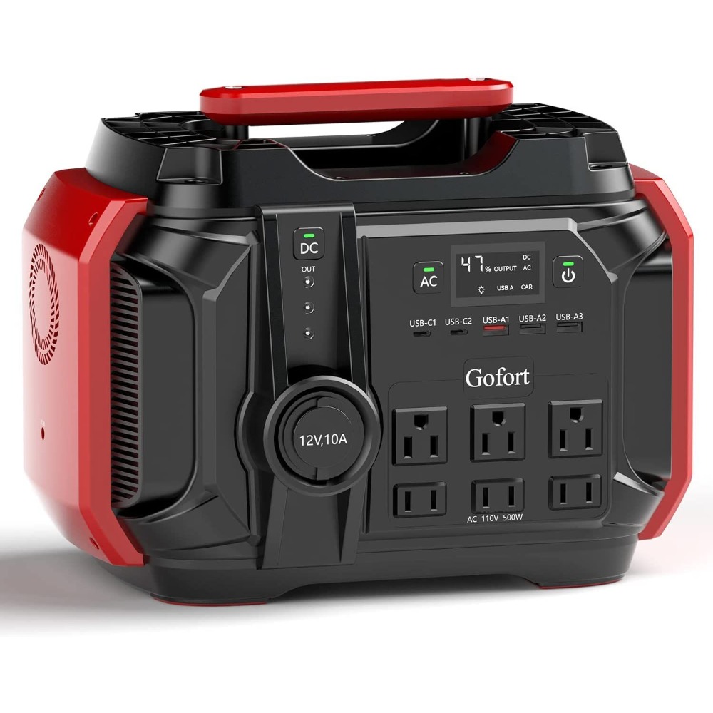 Outdoor Power Outlet - สถานีพลังงานแบบพกพา 540Wh/500W (สูงสุด 1000W) พร้อมช่องเสียบ AC