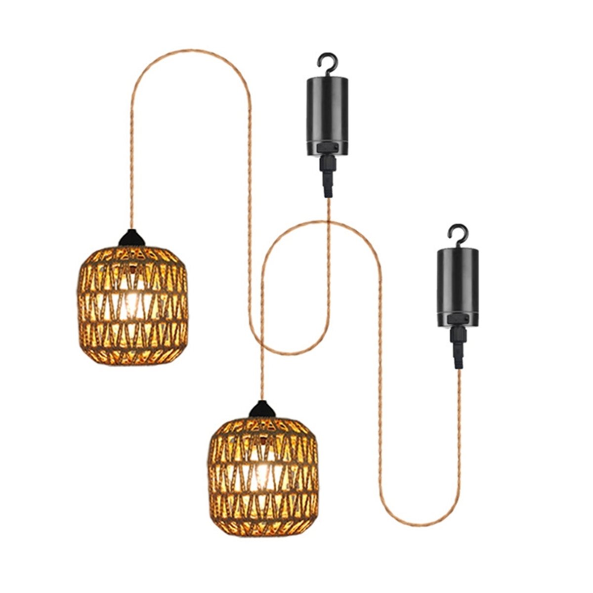 ABZJ โคมไฟแขวนแบตเตอรี่ 2 ชิ้น - Outdoor Power For Gazebo บทวิจารณ์และราคา