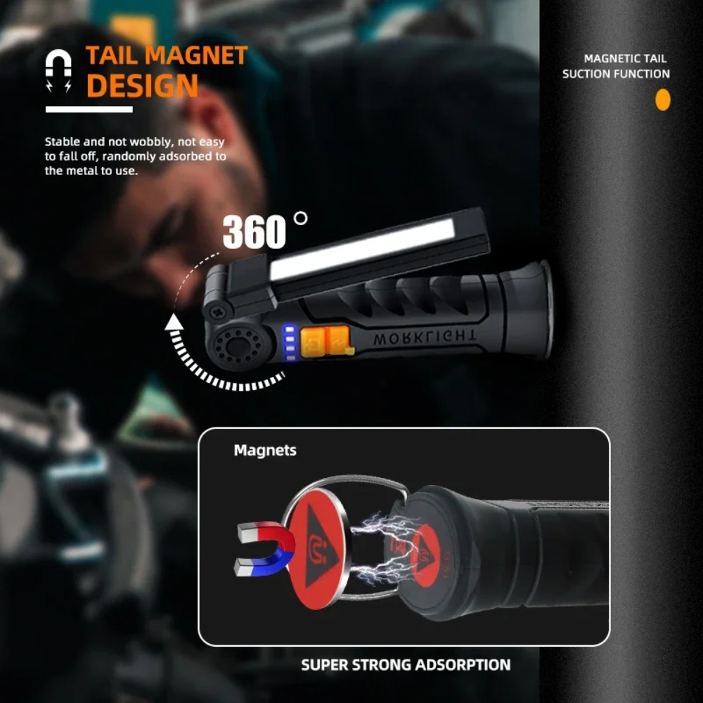 ไฟฉาย LED แบบพกพา COB ไฟฉายแบบ - Outdoor Power Usb บทวิจารณ์และราคา