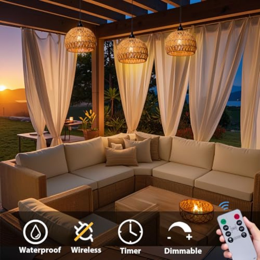 โคมไฟระย้ากลางแจ้งแบบใช้แบตเตอ - Outdoor Power For Gazebo บทวิจารณ์และราคา