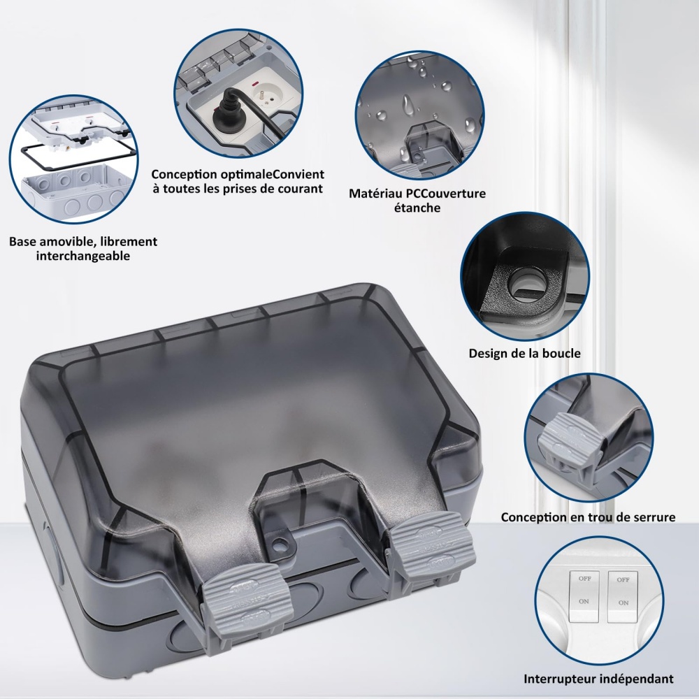 EIOMR ฝรั่งเศส IP66 เต้ารับกลา - Outdoor Power Outlet บทวิจารณ์และราคา
