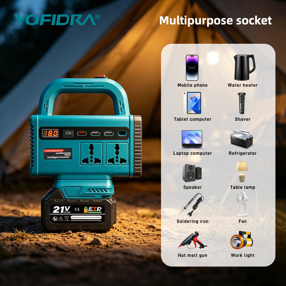 อินเวอร์เตอร์พกพา YOFIDRA 220V - Outdoor Usb Power Supply บทวิจารณ์และราคา