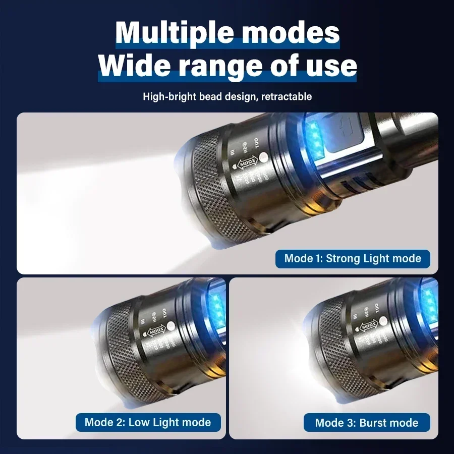 ไฟฉาย LED ยุทธวิธี 2000LM ชาร์ - Outdoor Power Usb บทวิจารณ์และราคา