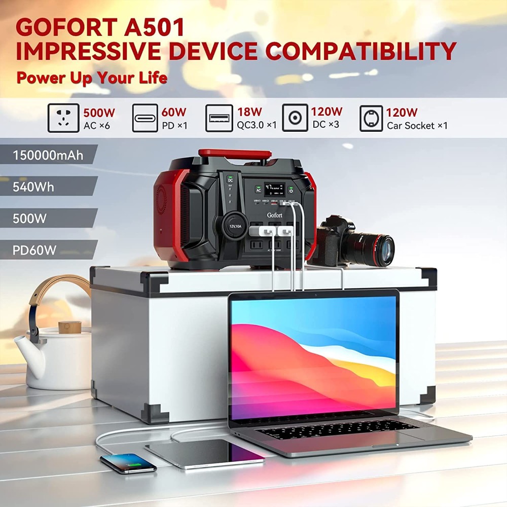 สถานีพลังงานแบบพกพา 540Wh/500W - Outdoor Power Outlet บทวิจารณ์และราคา