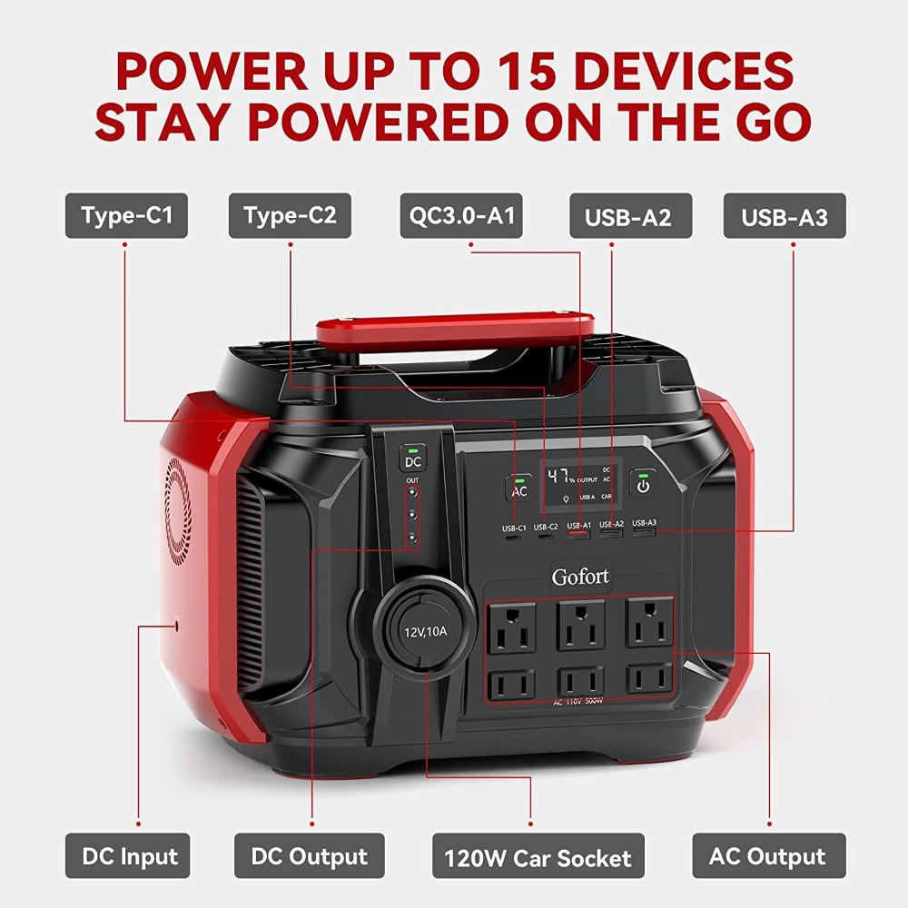 สถานีพลังงานแบบพกพา 540Wh/500W - Outdoor Power Outlet บทวิจารณ์และราคา